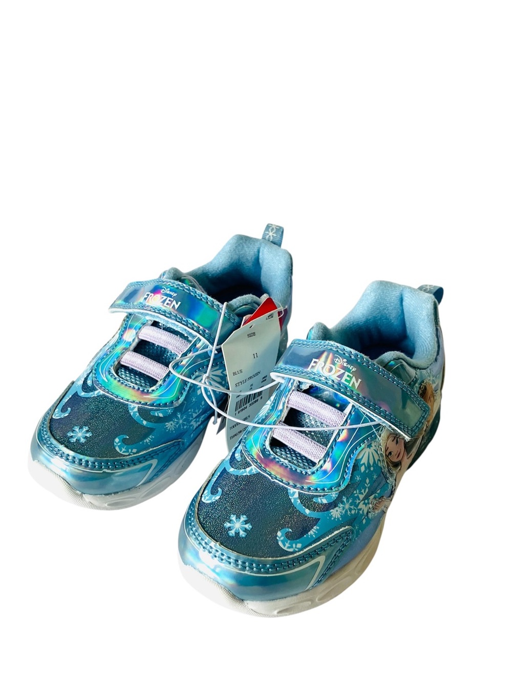 Disney Frozen Blue Sneaker Girls Size 11 Light Up NWT